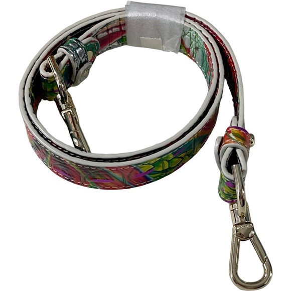 Brahmin Monique Tropical Utopia Leather Tote Bag Multicolor - Picture 7 of 10